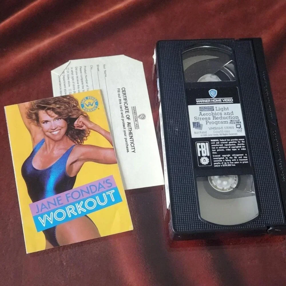 Jane Fonda’s Light Aerobics and Stress Reduction Program - 1989 - VHS tape.